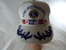 Lions International Baseball Hat Cap with 8 Flags  and Leaves North Clar... - £17.89 GBP