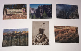 lot of 6 Colorado postcards ( Native American, Rocky Mountain National Park) - £5.45 GBP