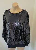 JOIE &quot;Aldwyn&quot; Midnight Cotton and Sequin Pullover- Size Medium - NWT $289 - $124.44