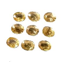 2.25 Carats 100% Natural Yellow Sapphire Earth Mined 9 Pcs. Lot ovals Best Quali - £62.43 GBP