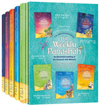 Artscroll The Weekly Parashah Full Chumash Complete 5pc Set Parsha for kids  - £126.18 GBP