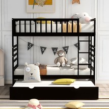 Twin Bunk Beds for Kids with Safety Rail and Movable Trundle bed - $650.00