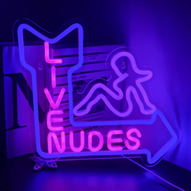 Purple Girl Live Nudes Neon Sign Room Wall Décor Man Cave Beer Pub Usb Powered - £28.48 GBP