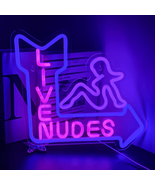 Purple Girl Live Nudes Neon Sign Room Wall Décor Man Cave Beer Pub Usb P... - £28.37 GBP