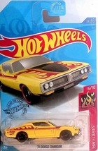 2020 Hot Wheels HW Flames 6/10 &#39;71 Dodge Charger 188/250 Yellow New - £6.99 GBP