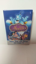 Cool Vintage Walt Disney Aladdin Movie 1st Time on DVD Advertising Promo... - $4.94
