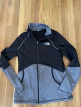 North Face Womens Cinder 100 Athletic Full Zip Jacket Size Small Gray Black - £34.76 GBP