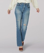 $98 Lee Overland Distressed Tier 2 Straight-Leg Ankle Jeans Overland Size 29 - £24.23 GBP