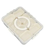SIXRUN Condiment Serving Tray 8 Compartments Plastic Small White - €16,27 EUR