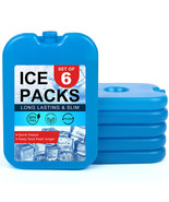 6 Packs Reusable Long-Lasting Slim Ice Packs Coolers For Lunch Box Bag C... - £31.38 GBP