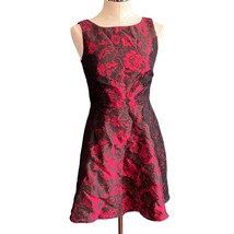 J.R. Nites by Carol Lin Embroidered Lace Overlay Floral Print Sleeveless... - £31.23 GBP