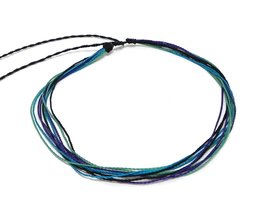 Mia Jewel Shop Multicolored Multi Strand String Pull Tie Choker Adjustab... - £8.98 GBP