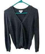 Moda International Sweater Womens Size S Cardigan Black Silk Cashmere Cl... - $16.22