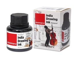 Isomars India Waterproof Drawing Ink 35ML - £9.46 GBP