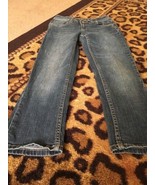 I Love Justice Girls Blue Denim Jeans Zip &amp; Button Pockets Size 10 - $33.95