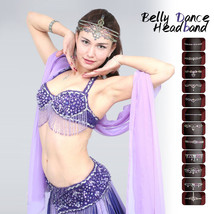 Belly Dance Shiny Luxury Rhinestones Forehead Chain Headband Hair Jewelr... - £12.23 GBP+