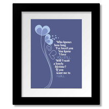 I Will by the Beatles Love Song - Lyric Inspired Music Print, Canvas or ... - £15.16 GBP+