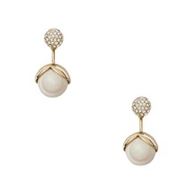 NWT KATE SPADE Pretty Pearly Earrings CREAM GOLD With Dust Bag O0RU1853 - £28.68 GBP