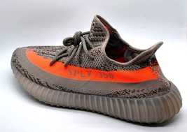 Adidas Yeezy Men&#39;s Boost 350 V2 Gray Orange Beluga GW 1229 Sneakers Size US 12.5 - £249.70 GBP