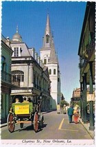 Louisiana Postcard New Orleans Chartres Street St Louis Cathedral - £1.70 GBP