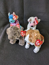 Lot of 4 Beanie Babies, Cupid, Sidekick, HodgePodge, Frisbee, NEW , all dogs. - £15.62 GBP