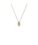 ACULEH Mini Oval Eye White Pearl Shell Gold Pendant Necklace - $69.00
