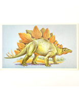 1975 STEGOSAURUS Dinosaur Card Vintage Prehistoric Illustration Ephemera... - $454.76 MXN
