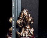 Bookend Fleur de Lis II office desk sculpture bookends Bey Berk gift dec... - $64.95