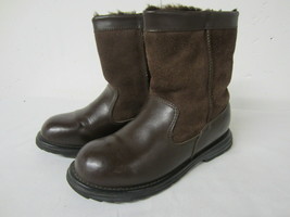 Staheekum Sheepskin Shearling Winter Boots Chocolate Brown Suede Leather 5 - $125.00
