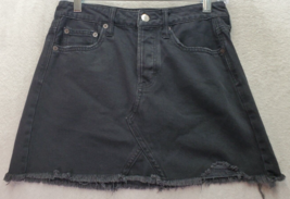 American Eagle Outfitters Skort Womens 2 Black Denim Pockets Button Fly ... - $25.27 CAD
