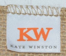 Kate Winston Brand Brown Burlap Monogram Black and White K Garden Flag image 4