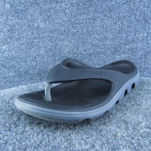 Crocs  Women Flip Flop Sandal Shoes Black Synthetic Size 7 Medium - £19.78 GBP