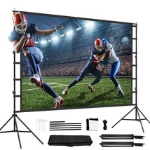 Projector Screen With Stand,150Inch Indoor Outdoor Movie Projection Scre... - £148.71 GBP