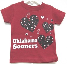 NCAA Oklahoma Sooners Hearts Logo #2 Tee Shirt Style Two Feet Ahead #119 - £13.51 GBP