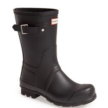 HUNTER Men's Original Short Waterproof Rain Boot, Rubber Black, Size 12,... - $119.00