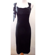 Laundry Shelli Segal Womens Dress Size 2 Velvet Drape Neck Cocktail Party - $59.99