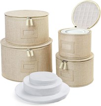 4Pcs China Storage Containers Dish Box Stackable Dinnerware Plate Organi... - $70.29