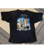 Vintage Zip It London Tower Bridge Tshirt Size XL Souvenir - £11.15 GBP