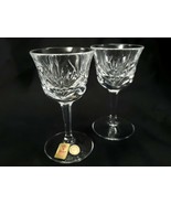 Nachtmann Nierstein Cordial Glasses Set of 2 Cut Crystal Fans Criss-Cros... - £20.40 GBP