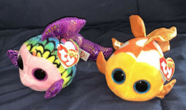 TY Beanie Boos FLIPPY 2017 Multi-Colored Fish 6” SAMI Orange White 2016 NEW - $16.99