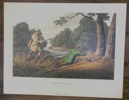 Vintage Mounted Print &quot;Pike Fishing&quot; H. Alken del.t I. Clark sculp.t - £18.31 GBP