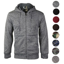 Men's Premium Athletic Soft Sherpa Lined Fleece Zip Up Hoodie Sweater Jacket - £27.06 GBP+