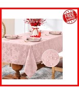 Versatile 60 x 84 Inch Jacquard Tablecloth - Waterproof Floral for All O... - $681.15 MXN
