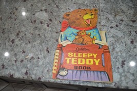 Golden Sleepy Teddy Book by Leonard Shortall,Rare Shape Book,1969 - £15.72 GBP