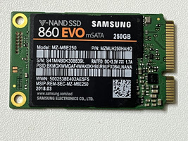 Samsung MZ-M6E250BW 860 EVO mSATA 250GB Solid State Drive For HP Lenovo ... - £27.65 GBP