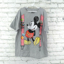 Disney Mickey Mouse T Shirt Boys Youth L 10/12 Gray Short Sleeve Crew Neck - £9.34 GBP