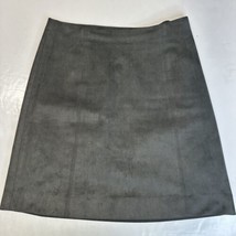 Aritzia Babaton Skirt Womens 8 Modern Mini Gray Faux Suede Vegan Short Zip EUC - £22.01 GBP