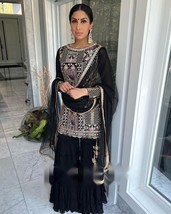 Readymade Palazzo Suit Indian embroidery Wedding Party wear FreeSize upt... - $55.23