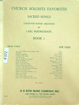 Church Soloist Favorites Sacred Songs 1963 Music Book Carl Fredrickson 372a - £10.91 GBP