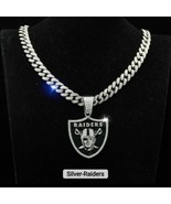 Oakland Raiders Cuban Chain With Pendant  - $29.69